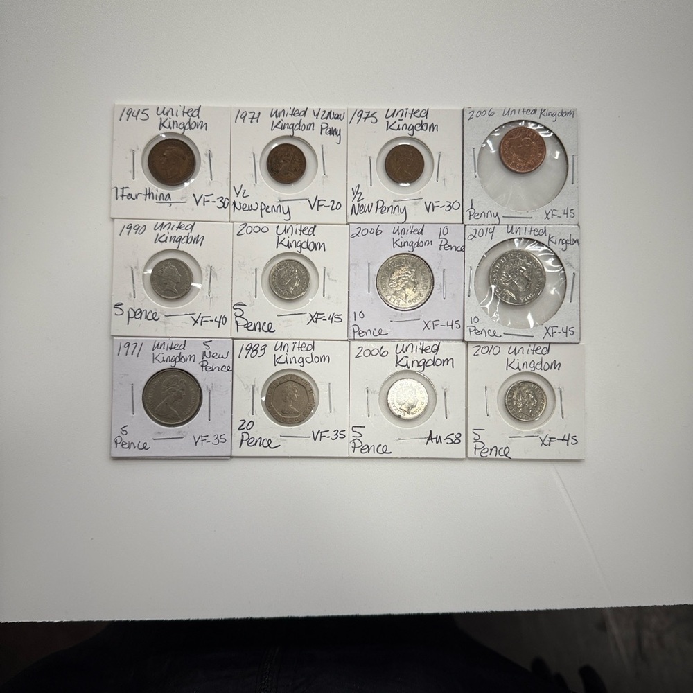 United Kingdom Coin Collection mixed lot of 12